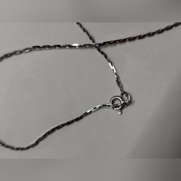 Vintage Sterling silver necklace and hand blown glass heart pendant Murano - Picture 3 of 6